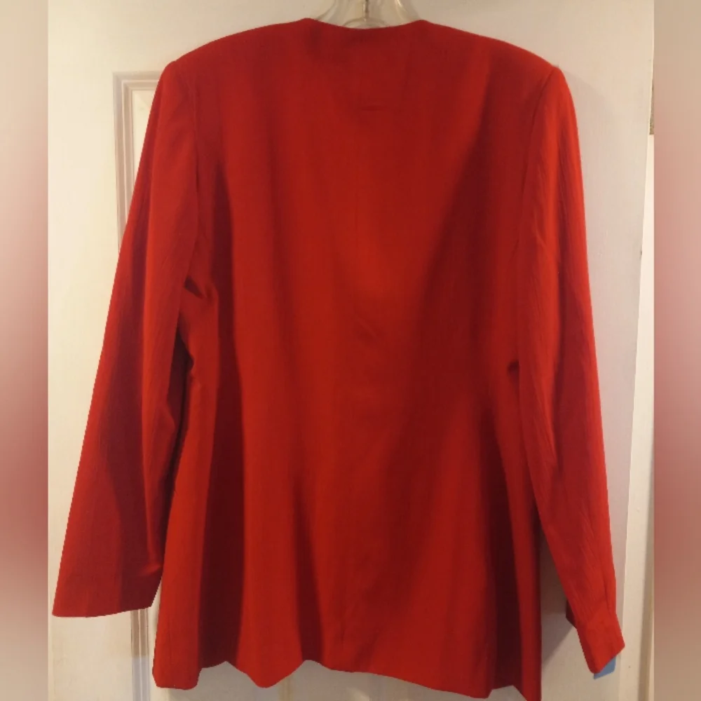 Christian Dior Vintage 80s Red Blazer Jacket Size S